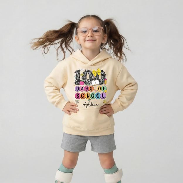Personalized 100 Days Smarter and Sweeter Toddler&Kid's Hoodies