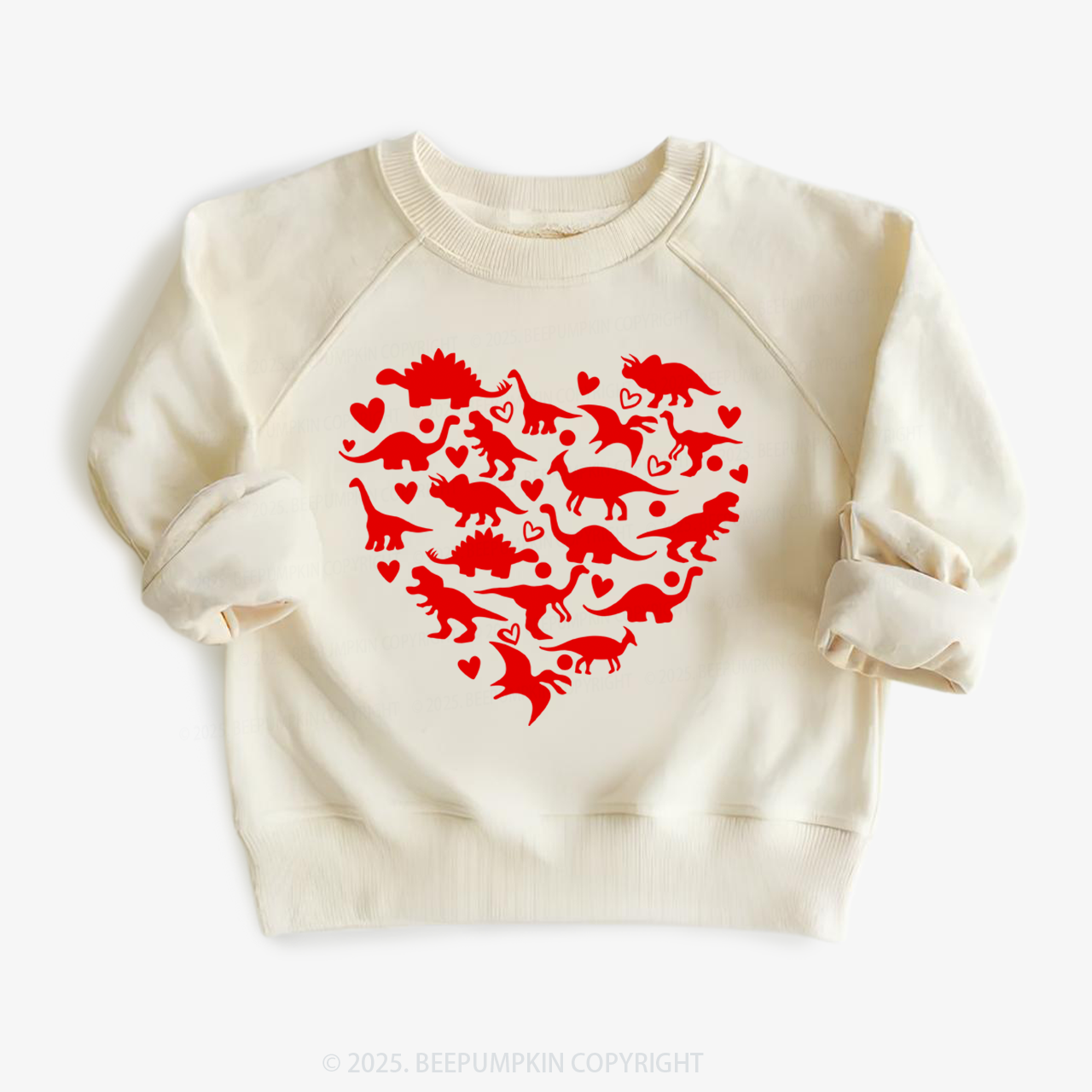 Dinosaur Valentine's Day Kid's Sweatshirt