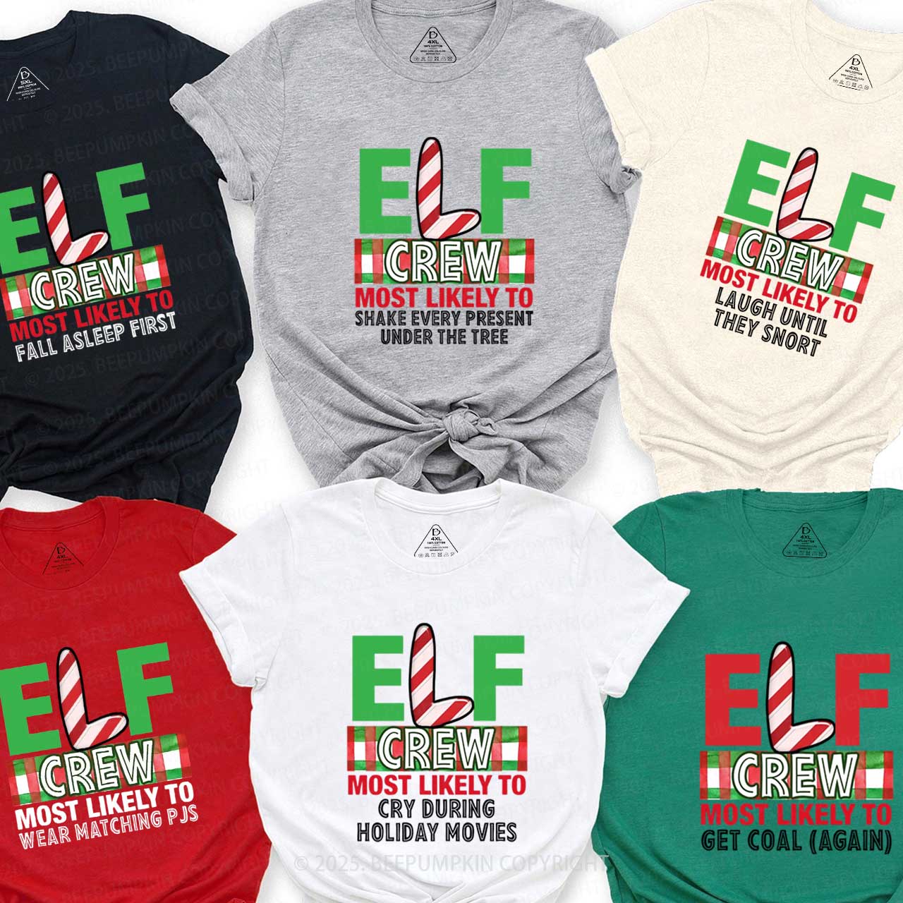 Personalized Elf Most Likely To Family Matching T-Shirts Beepumpkin
