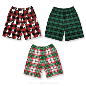 Image of Christmas Full Print Shorts With Pockets For Family Beepumpkin