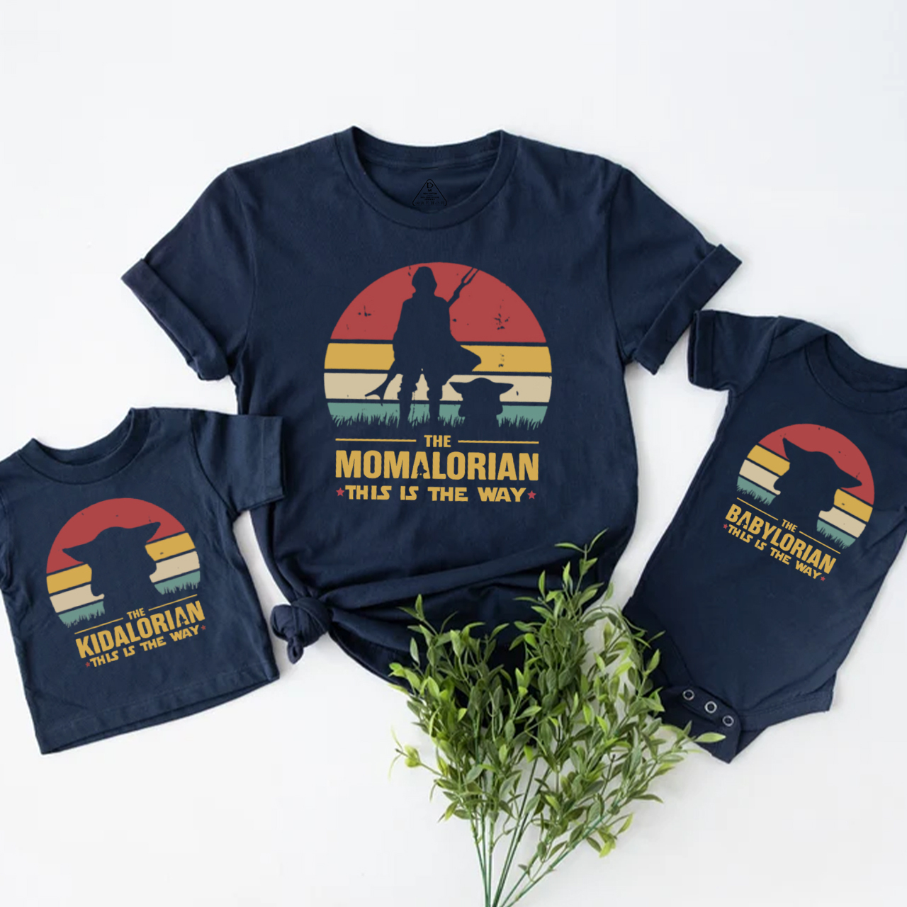 Personalized Dadalorian Mamalorian Family Matching Tees Beepumpkin