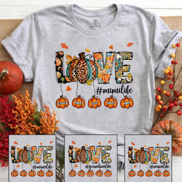 Personalized Love Grandma Life T-Shirts Beepumpkin