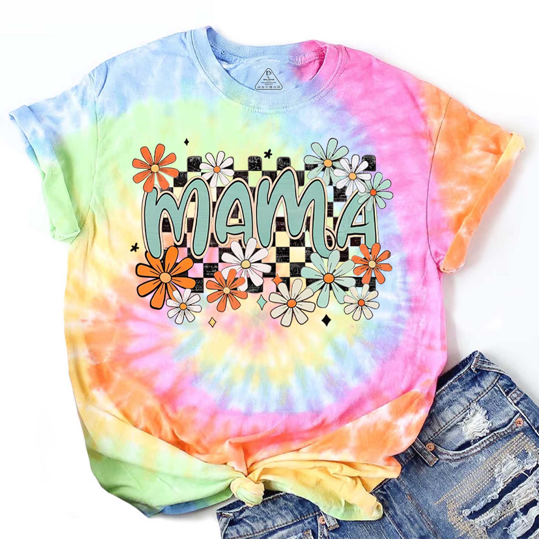 Floral Mama Tie Dye T-Shirts