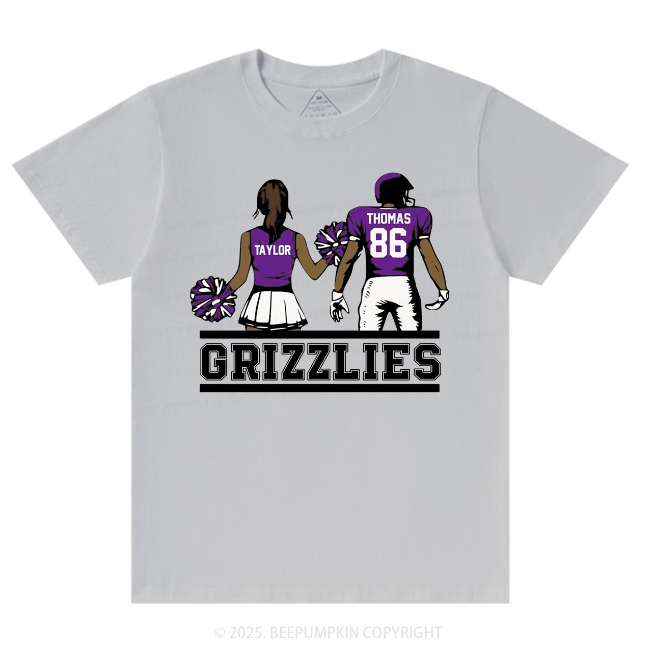 Personalized Football And Cheer Mom T-Shirts Beepumpkin