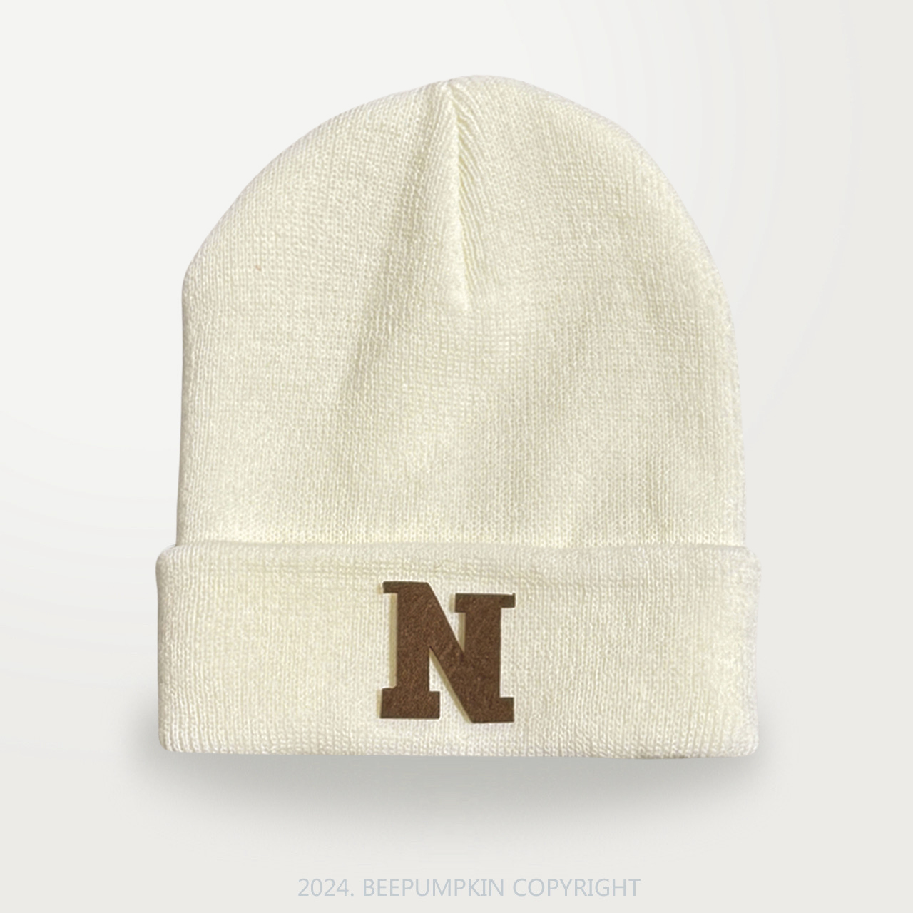 Personalized Felt Letters Initial Gift Beanie Hat