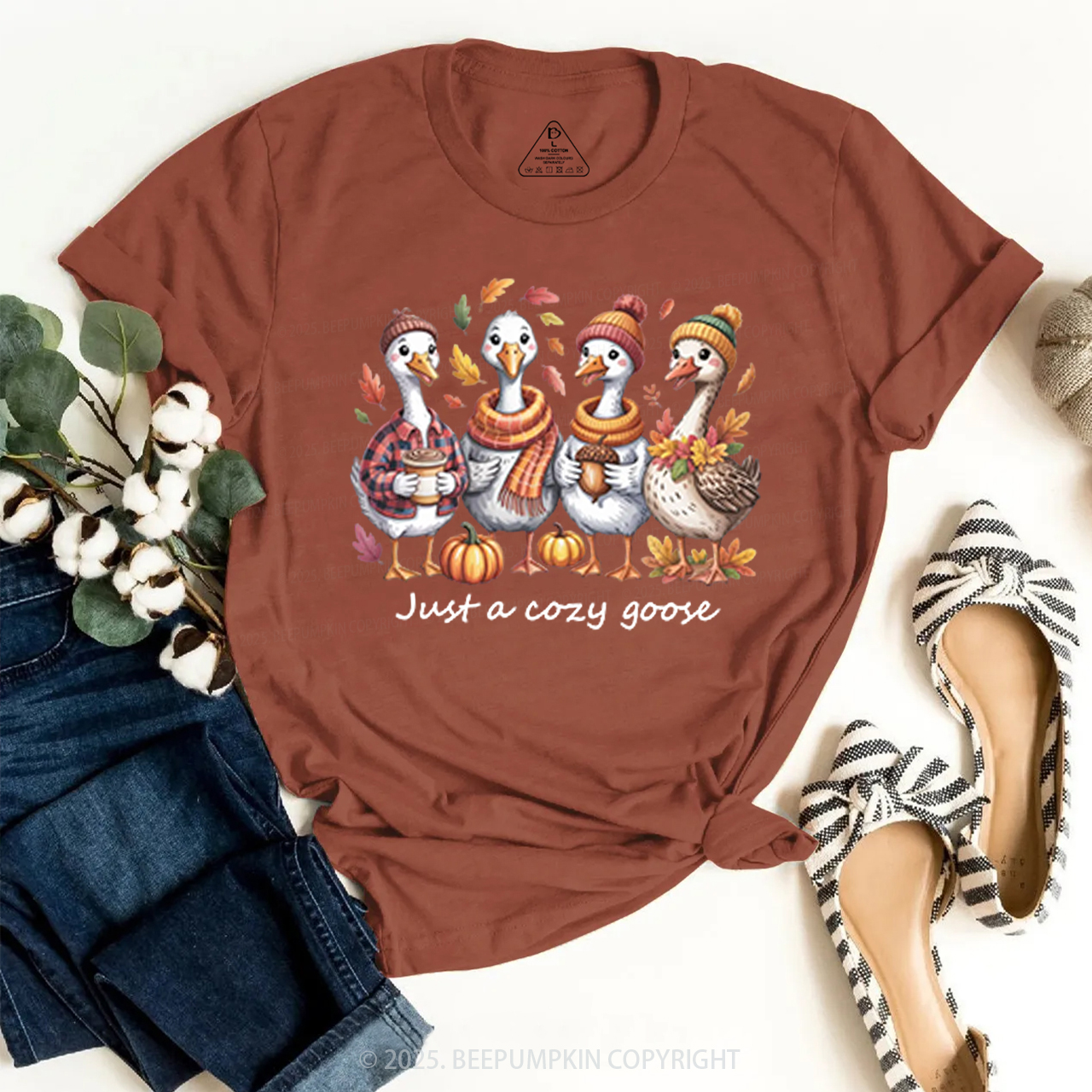 Just a Cozy Goose T-Shirts Beepumpkin