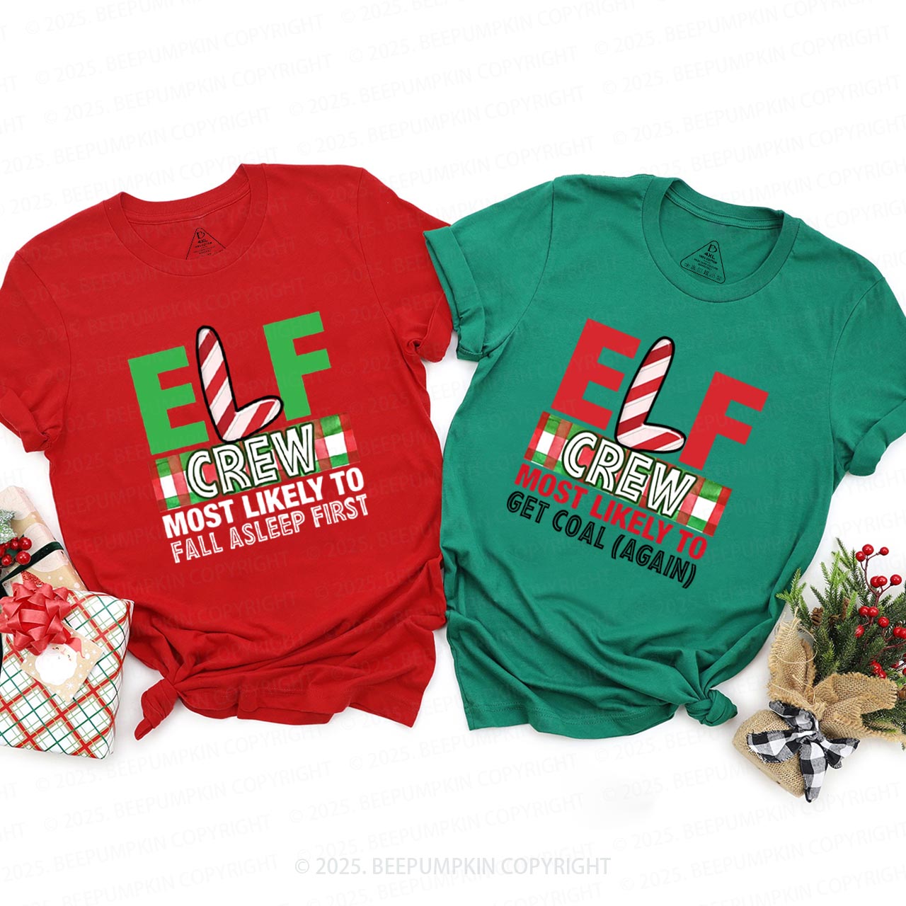 Personalized Elf Most Likely To Family Matching T-Shirts Beepumpkin