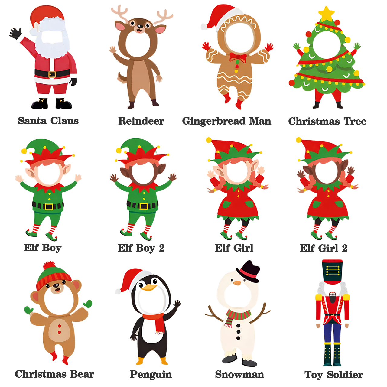 Personalized Christmas Characters Photo Frames Family Matching Pajamas