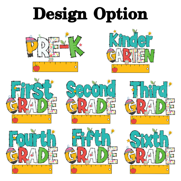 Personalized Letter Grade Toddler&Kid's Tees Beepumpkin