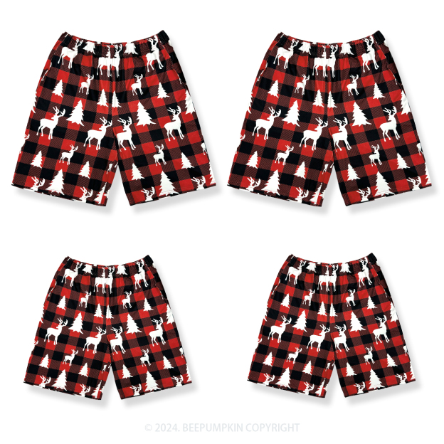 Christmas Full Print Shorts For Family Beepumpkin