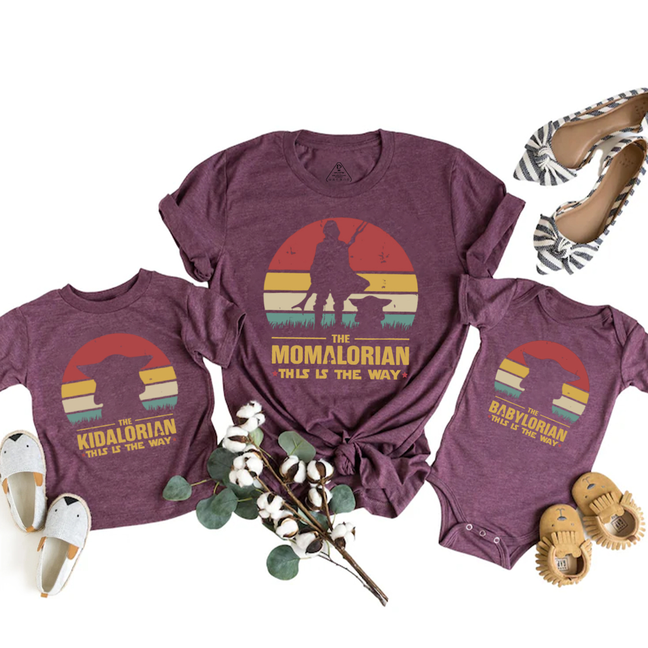 Personalized Dadalorian Mamalorian Family Matching Tees Beepumpkin