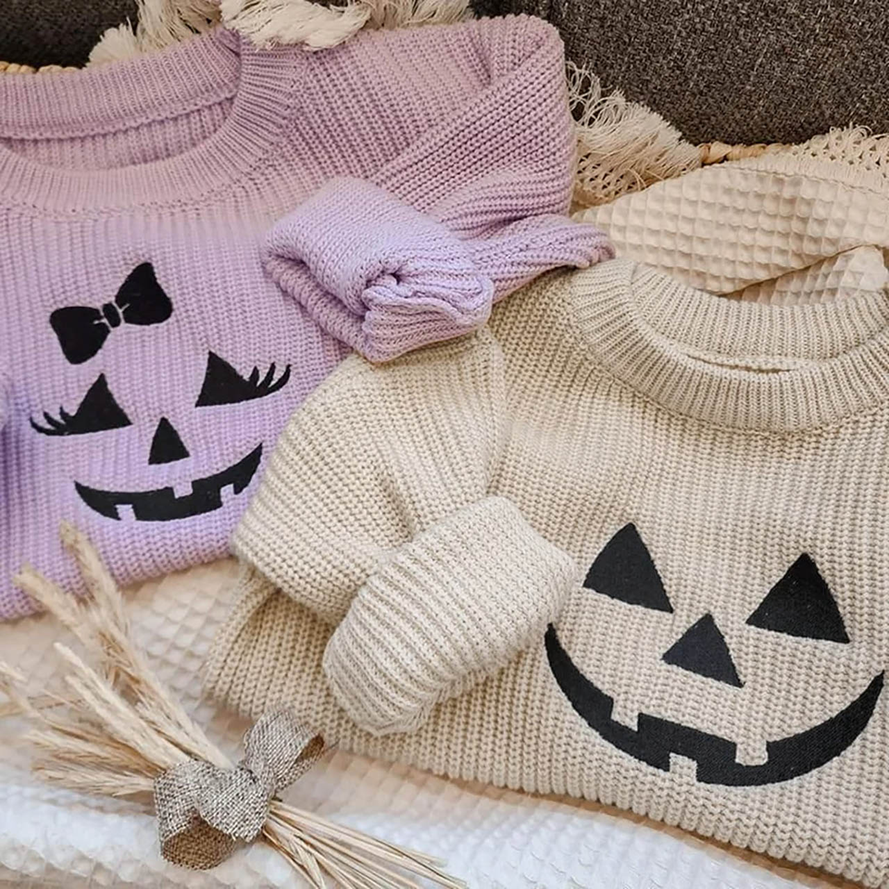 Halloween Jack O'Lantern Sweaters