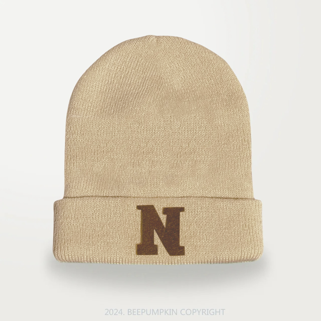 Personalized Felt Letters Initial Gift Beanie Hat