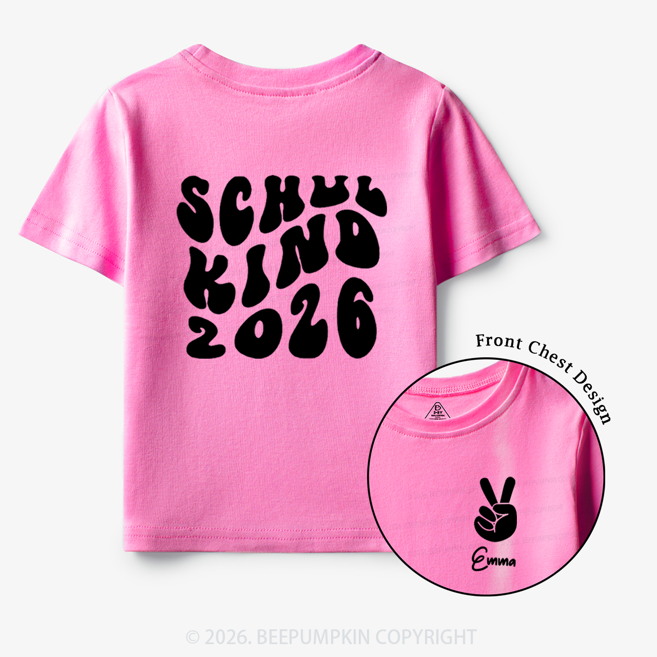 Personalized Schoolchild 2026 Back To School Gift Toddler&Kids Shirts