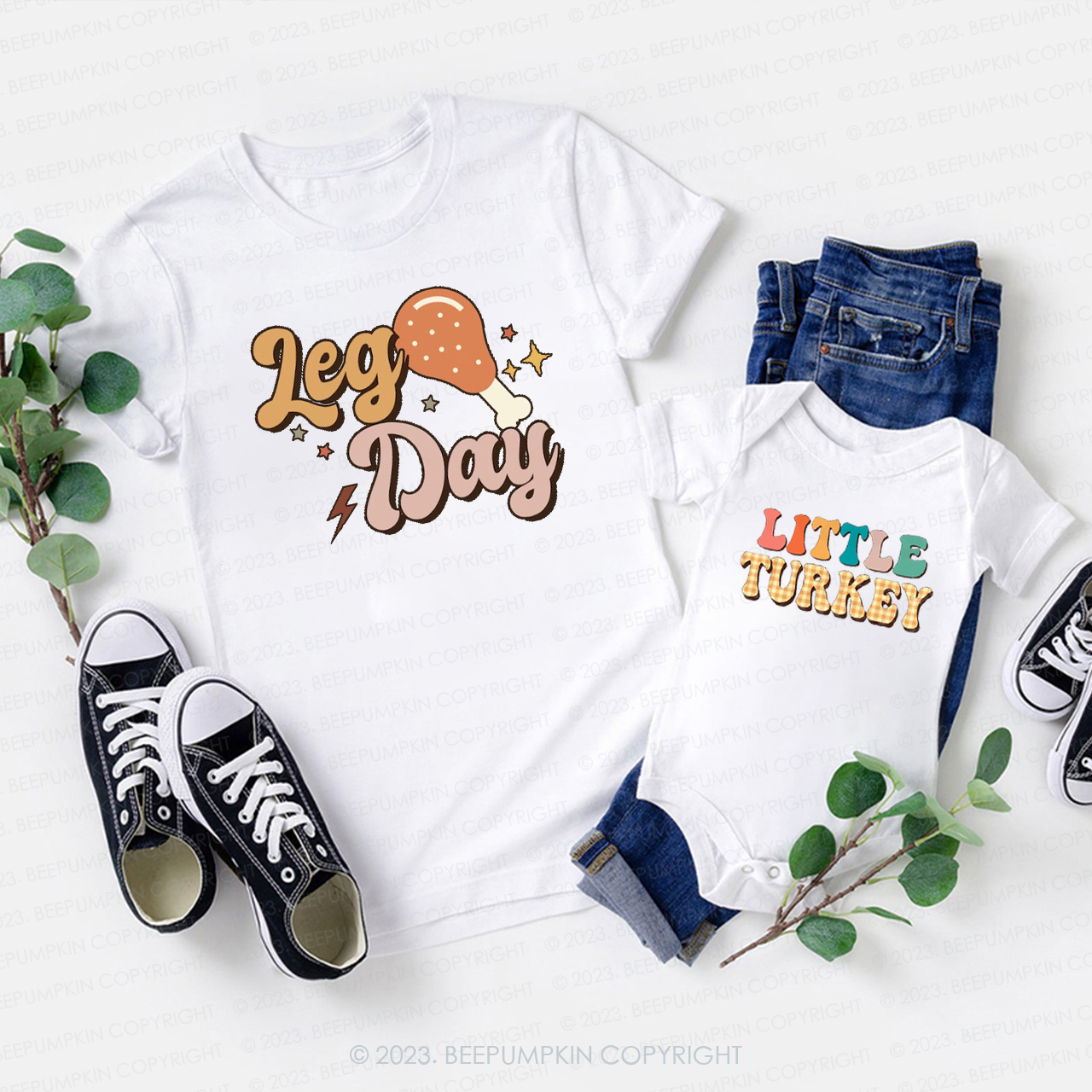 Thanksgiving Puns Best Friends Matching Family Shirts Beepumpkin