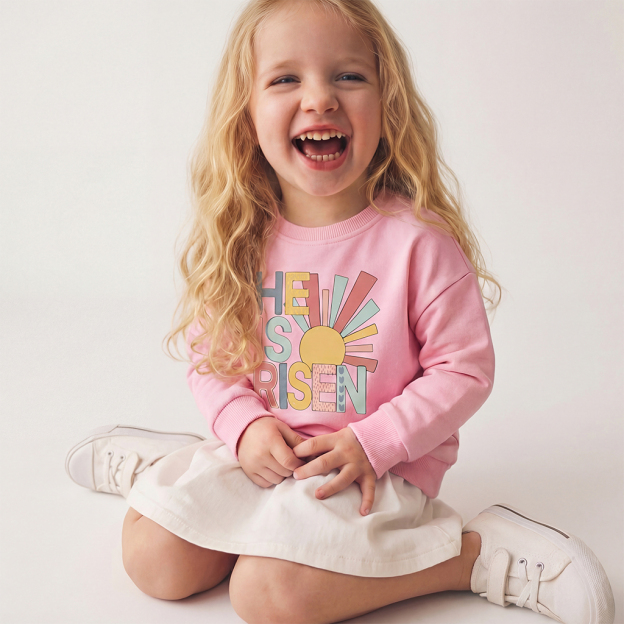 He Is Risen Love Like Jesus Easter Kid's Sweatshirt