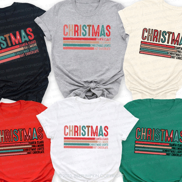 Rainbow Christmas Progress Bar Shirt For Family Beepumpkin
