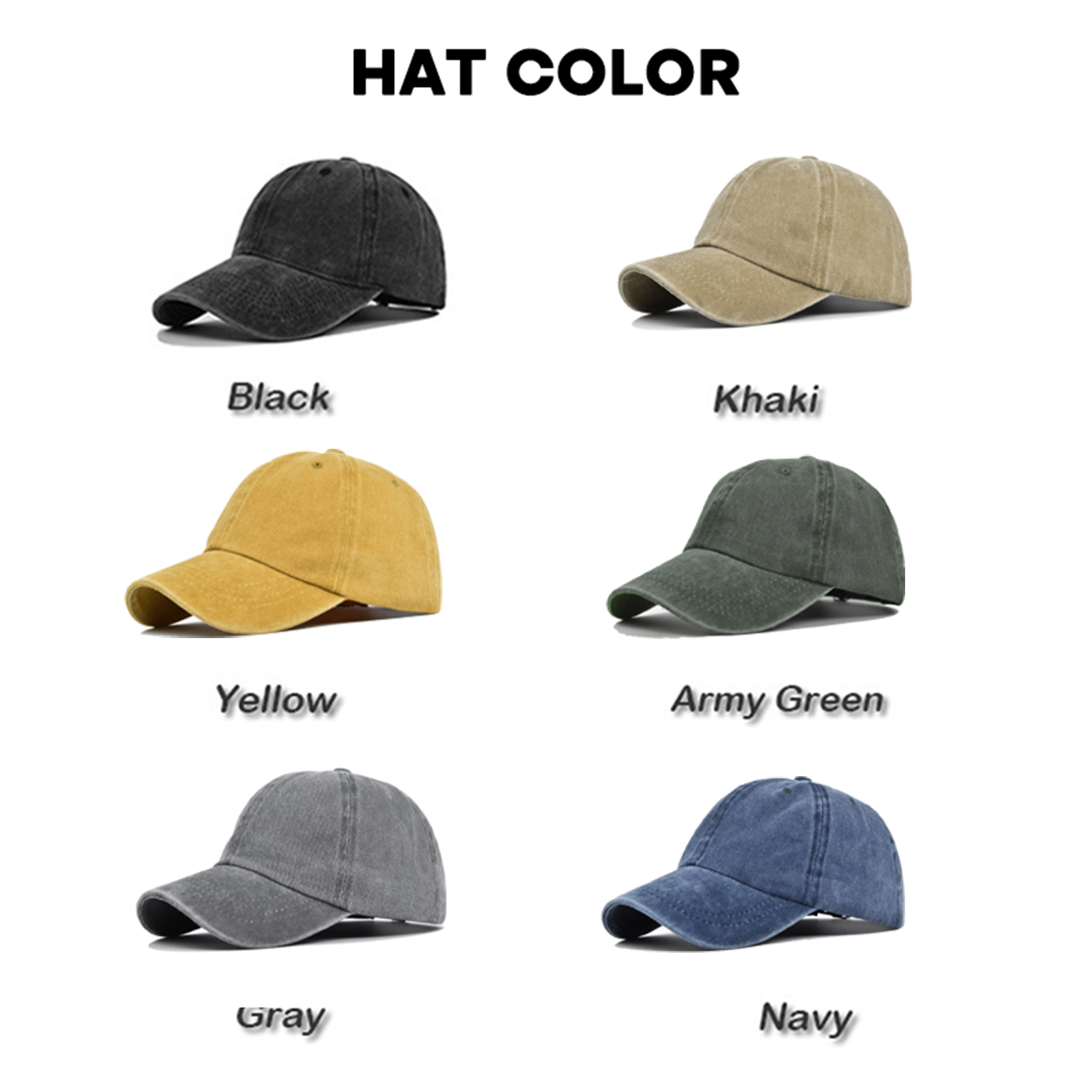 Distressed Washed Peaked Cap For Kids