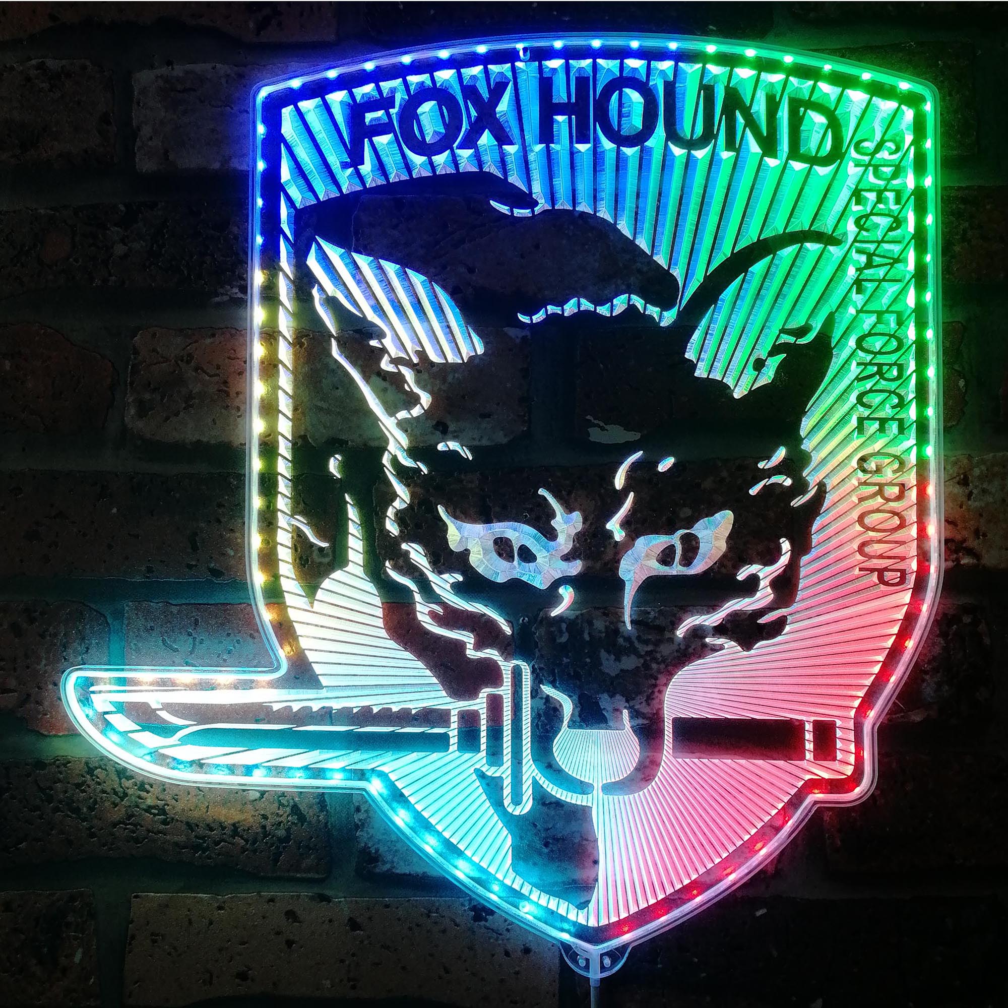 Fox Hound Dynamic RGB Edge Lit LED Sign