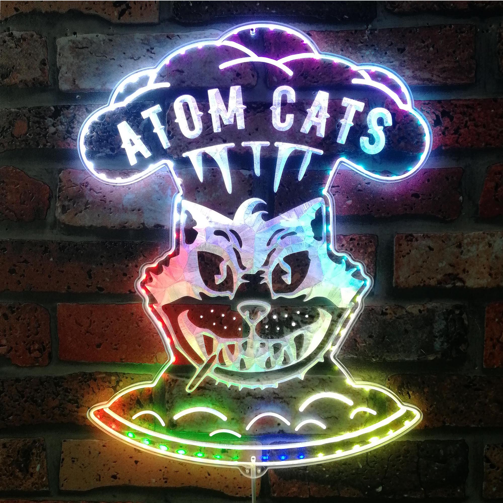 Atom Cats Dynamic RGB Edge Lit LED Sign