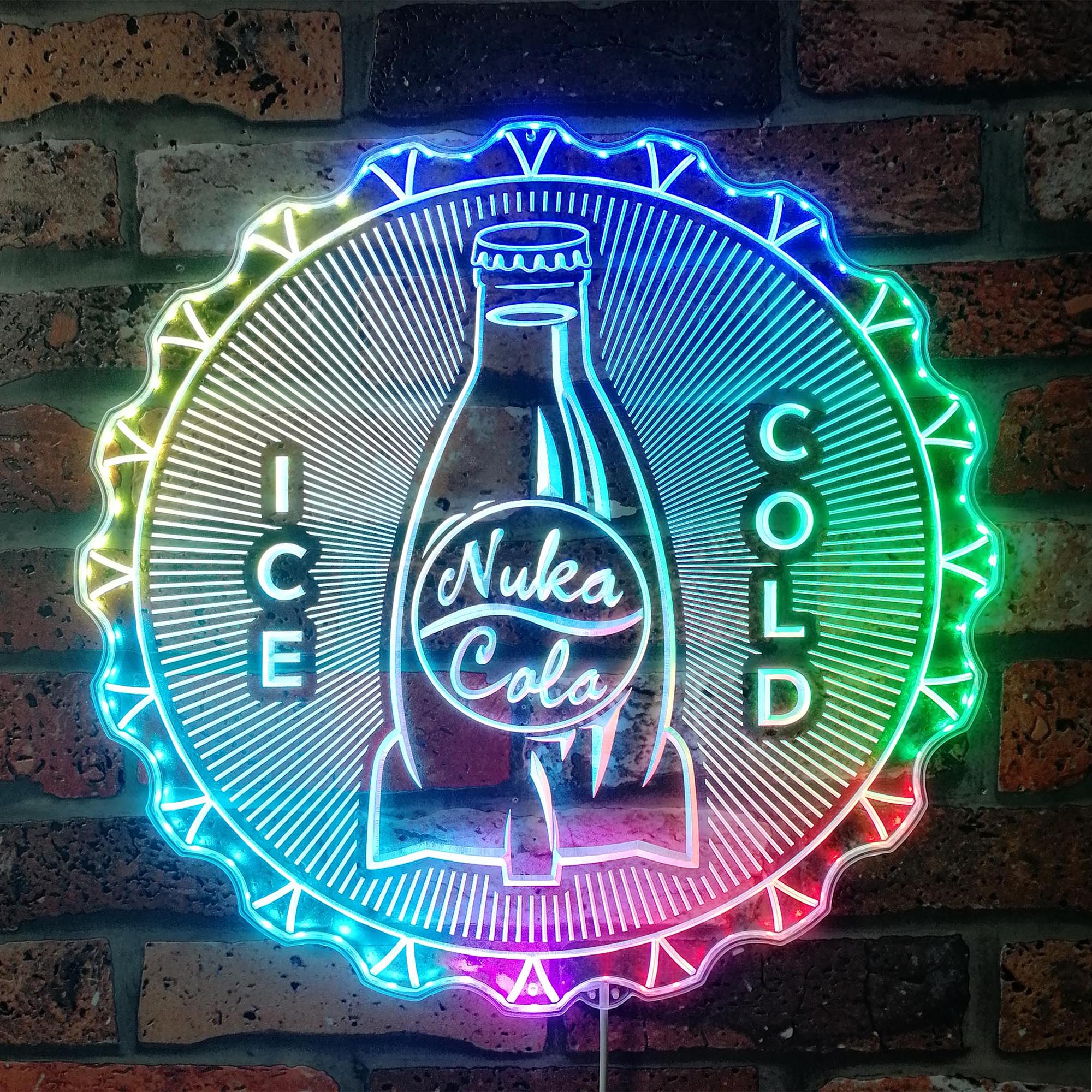 Nuka Cola Dynamic RGB Edge Lit LED Sign