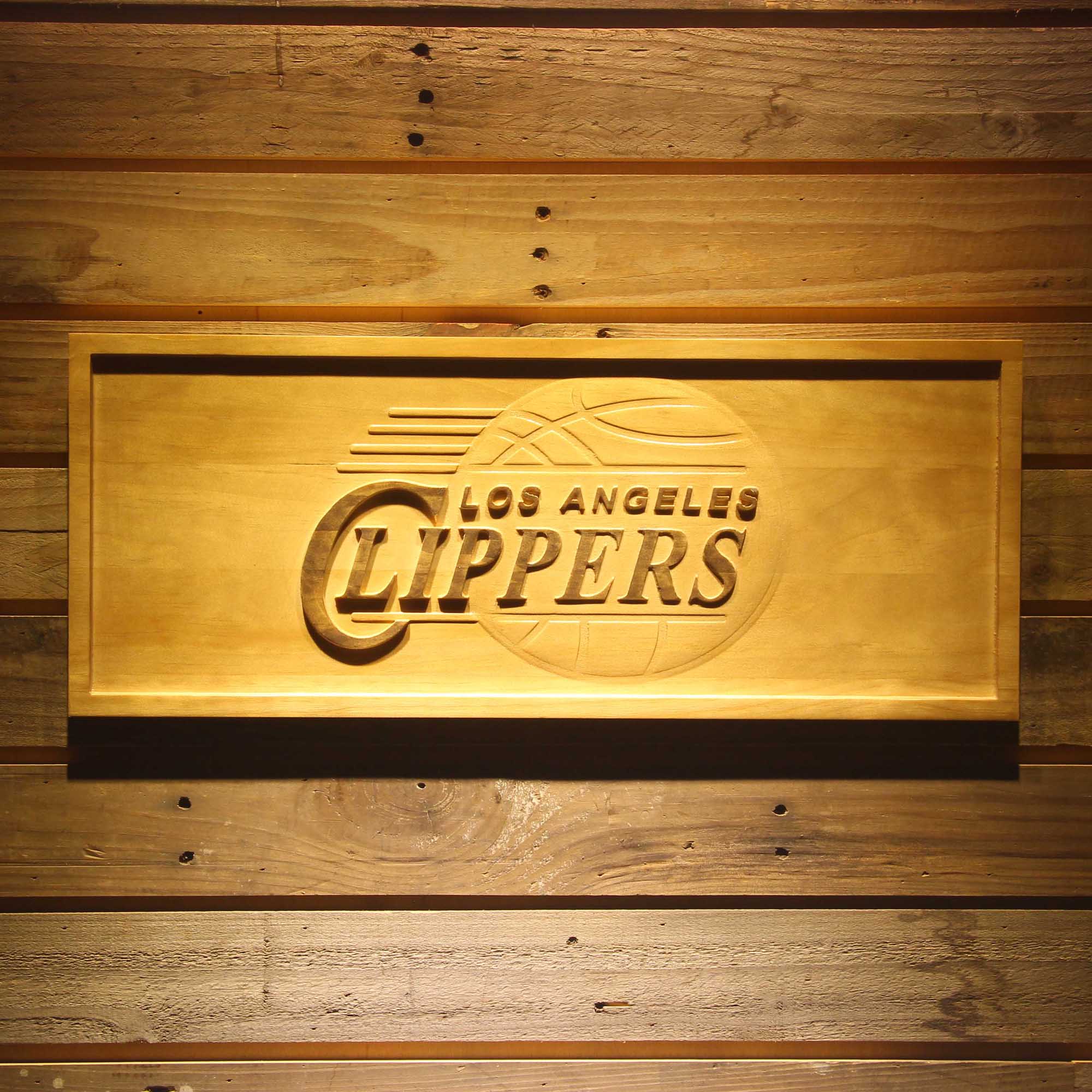 Los Angeles Clippers Basketball Man Cave Sport 3D Wooden Engrave Sign
