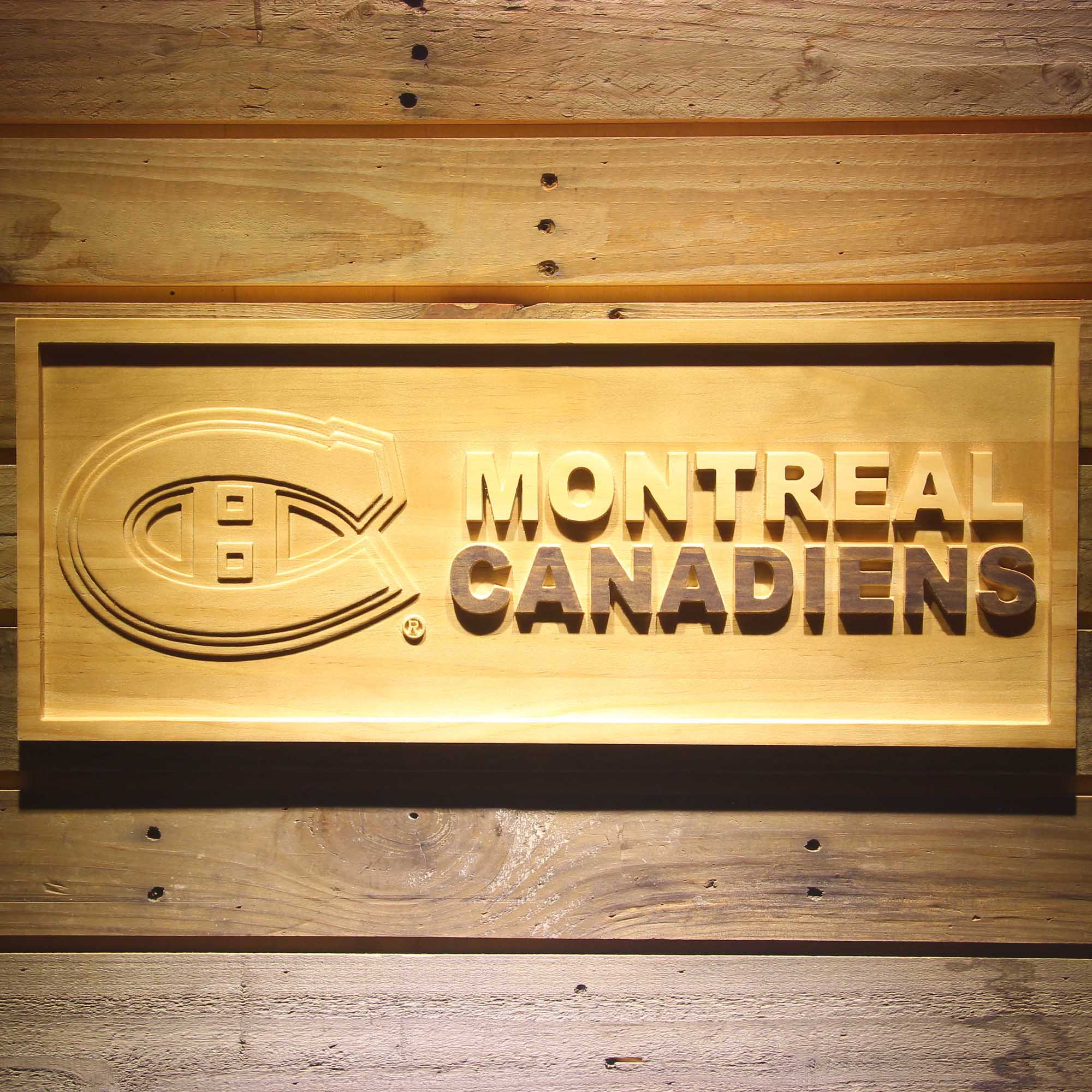 Montreal Canadiens Hockey Man Cave Sport 3D Wooden Engrave Sign