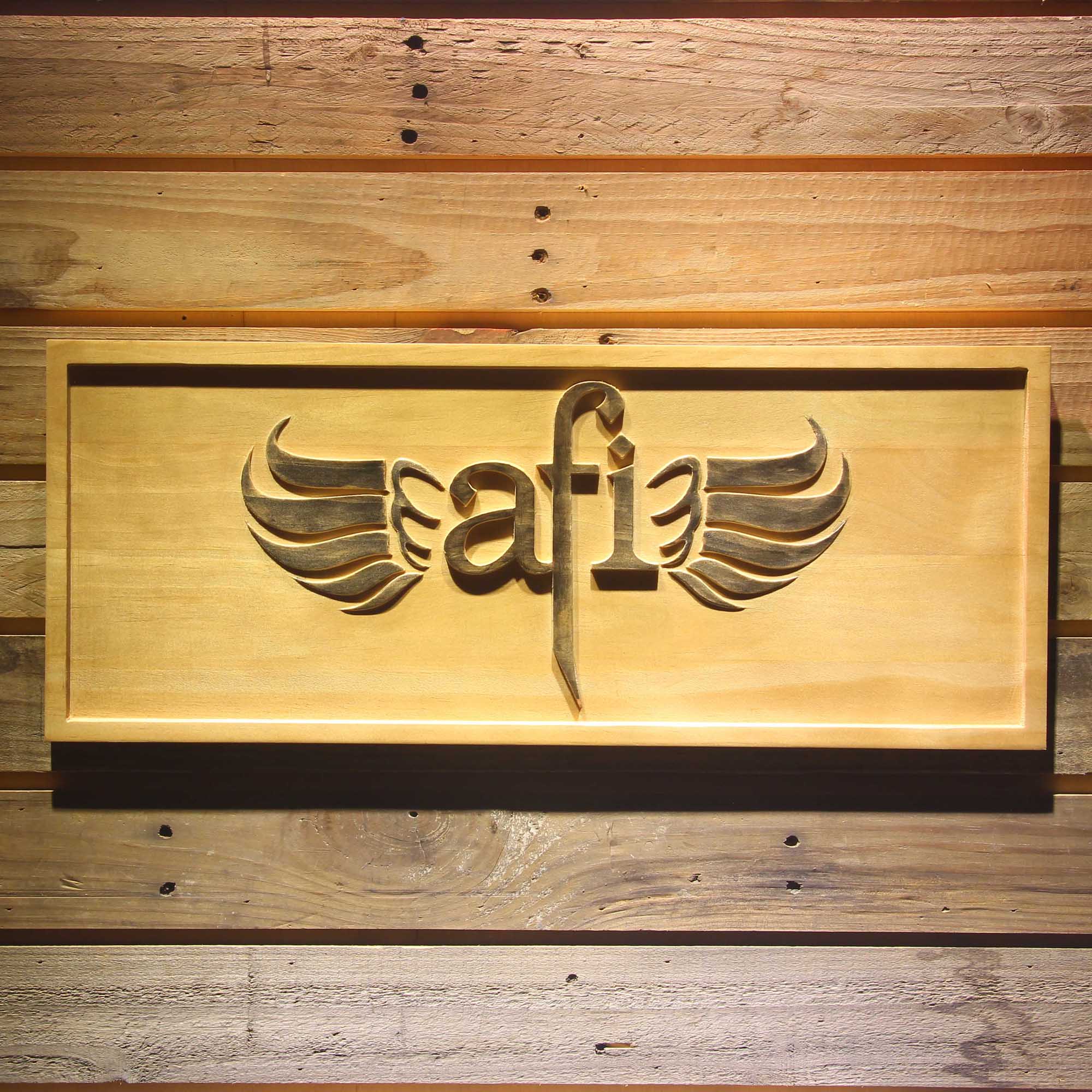 AFI 3D Wooden Engrave Sign
