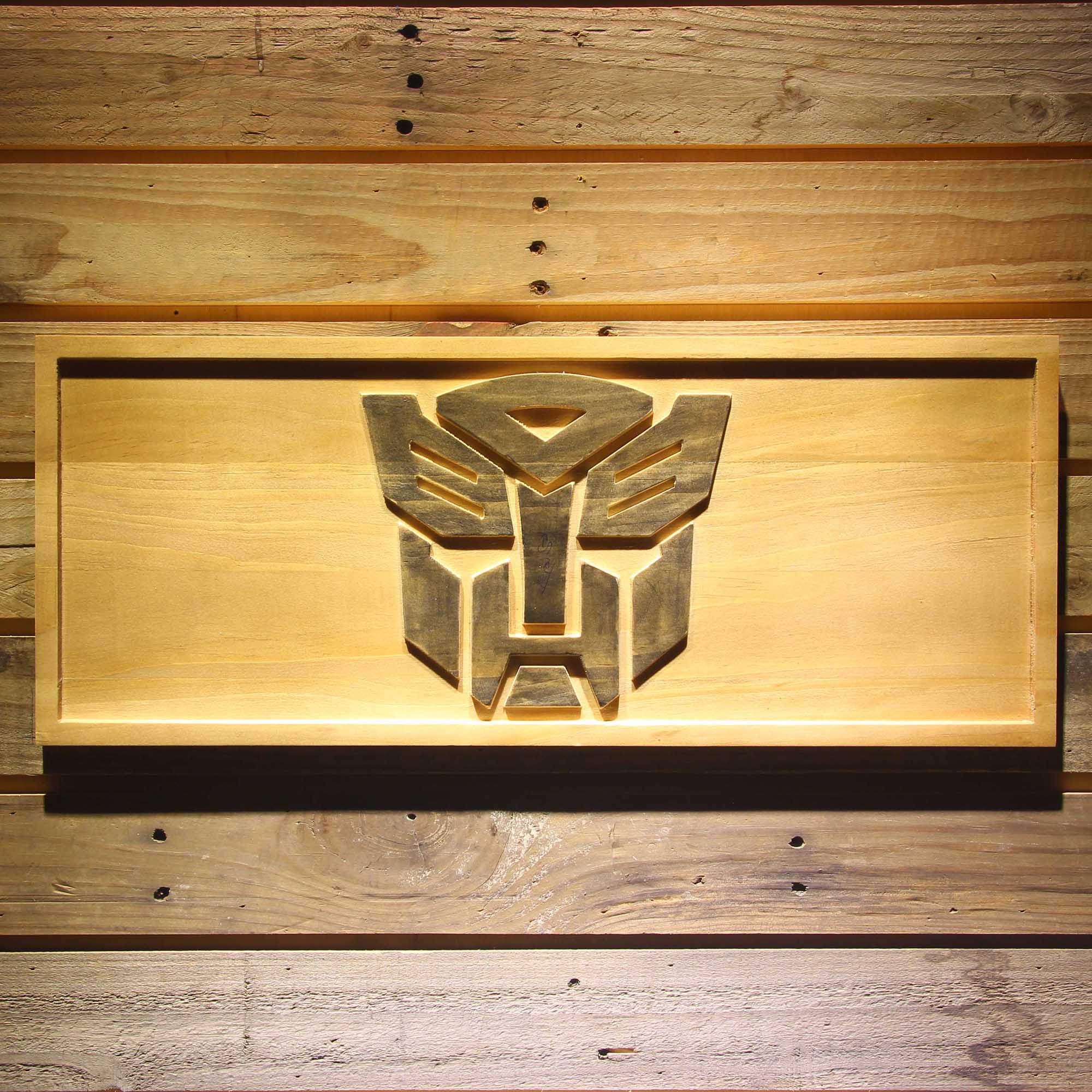 Transformers Autobot TF Super Robot 3D Wooden Engrave Sign