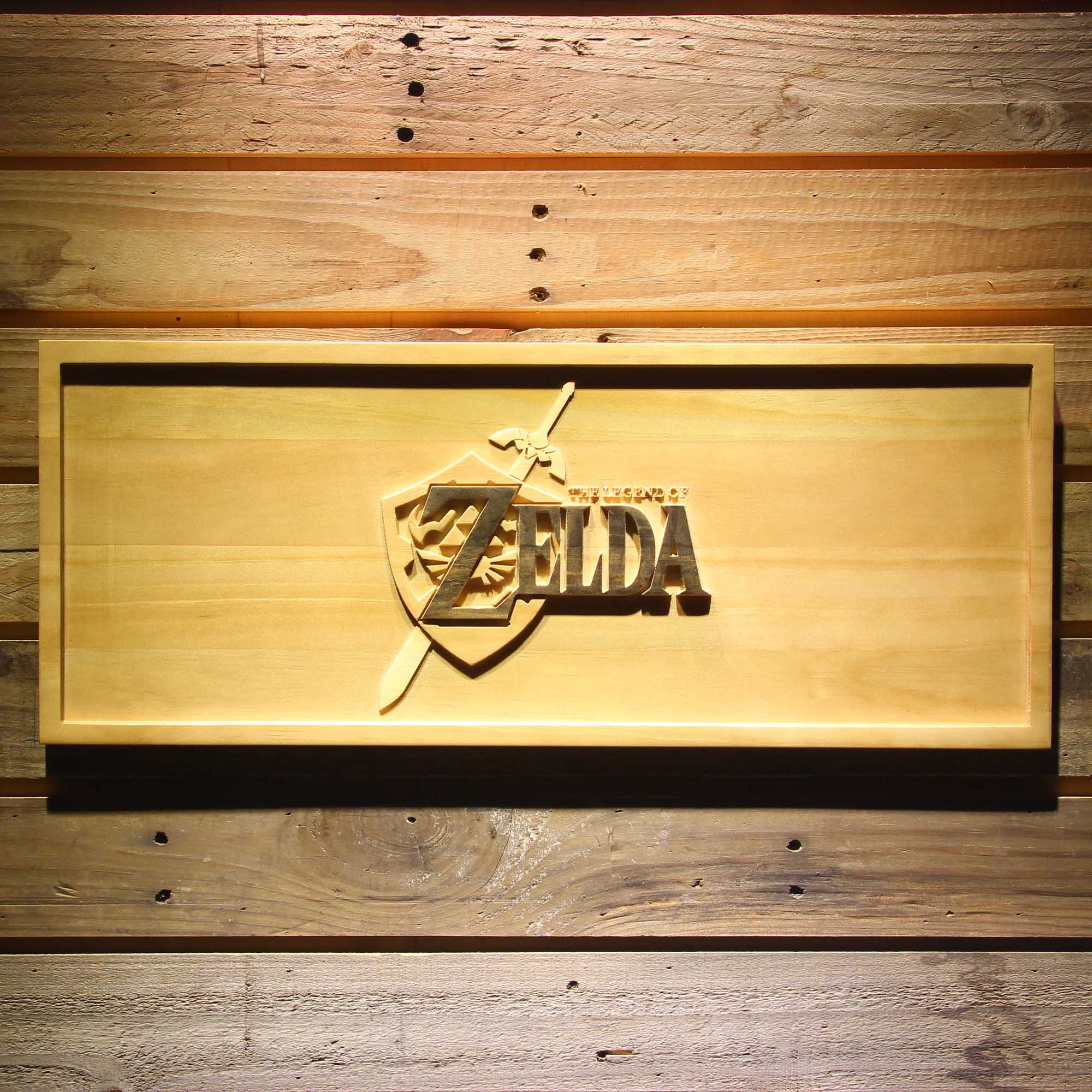 The Legend of Zelda Game 3D Wooden Engrave Sign