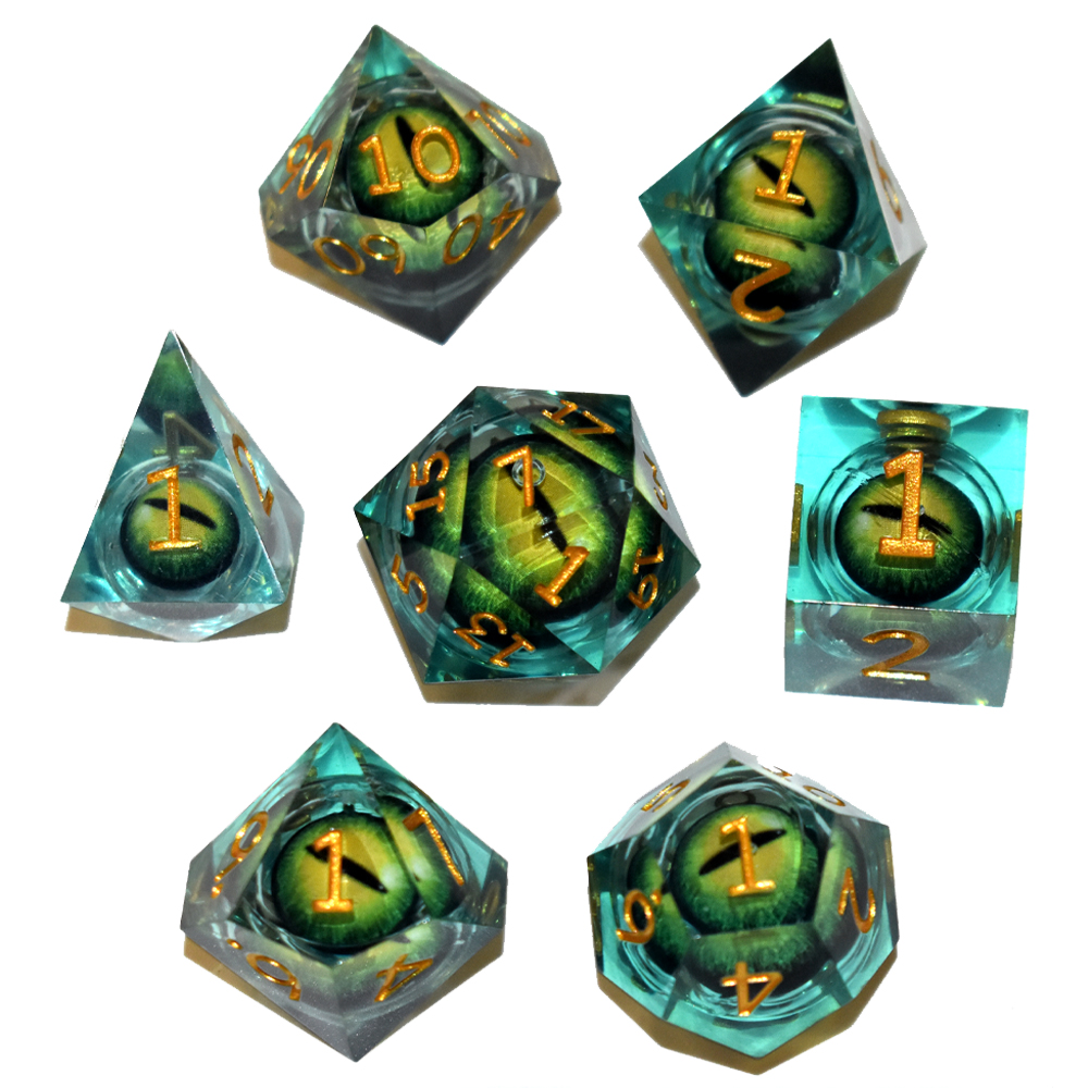 Green Dragon Eyes With Blue