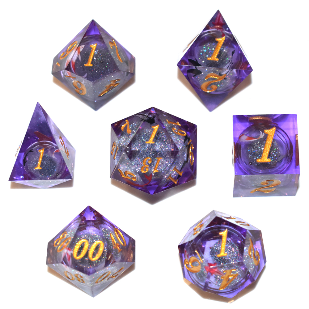 Purple Koi Quicksand Ball with Gold