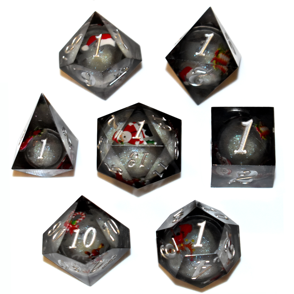 Black Snowman Quicksand Ball with Slivery