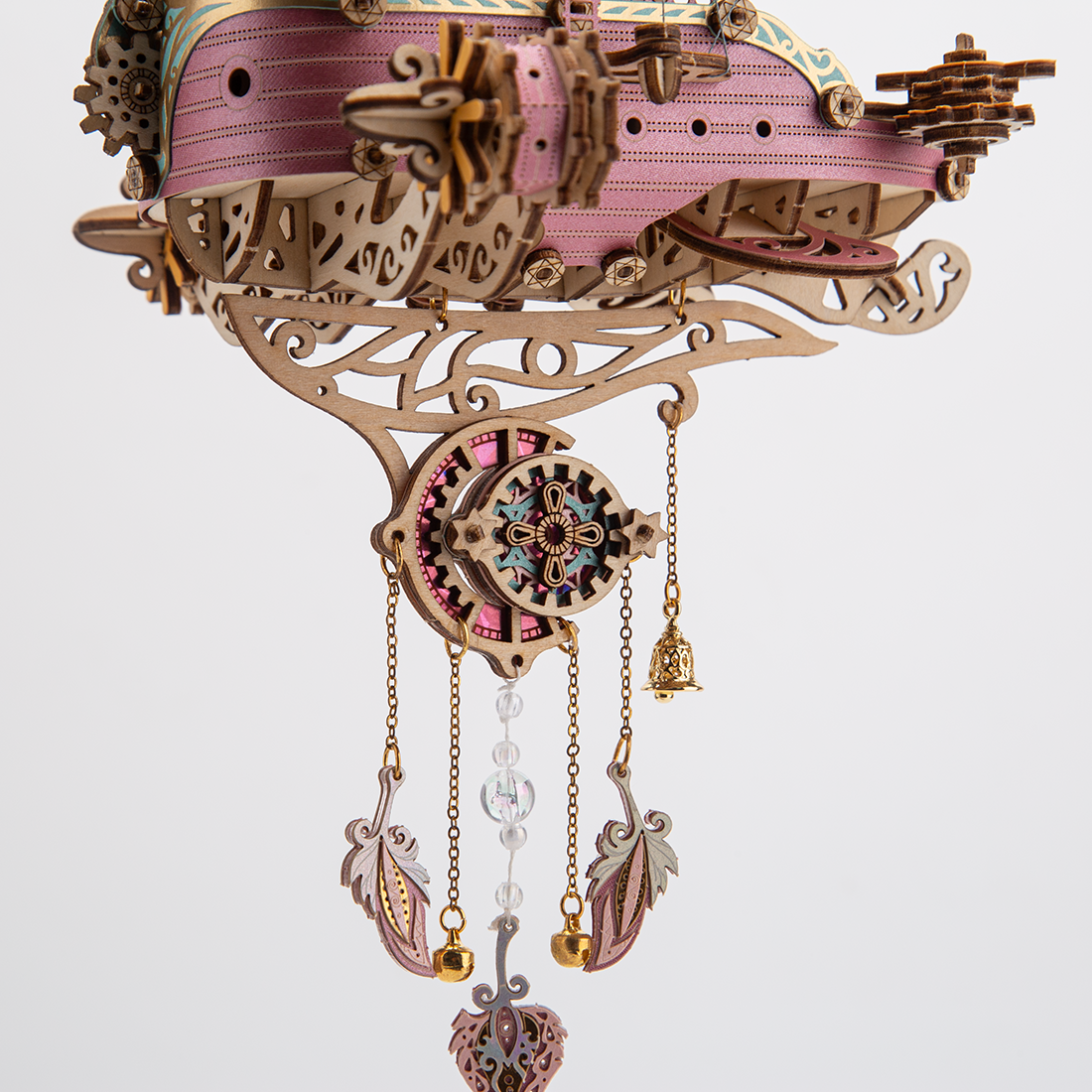 Steampunk Wooden Flyship DIY 3D Flyship Puzzle Model Exquisite Gift (Kit Version)