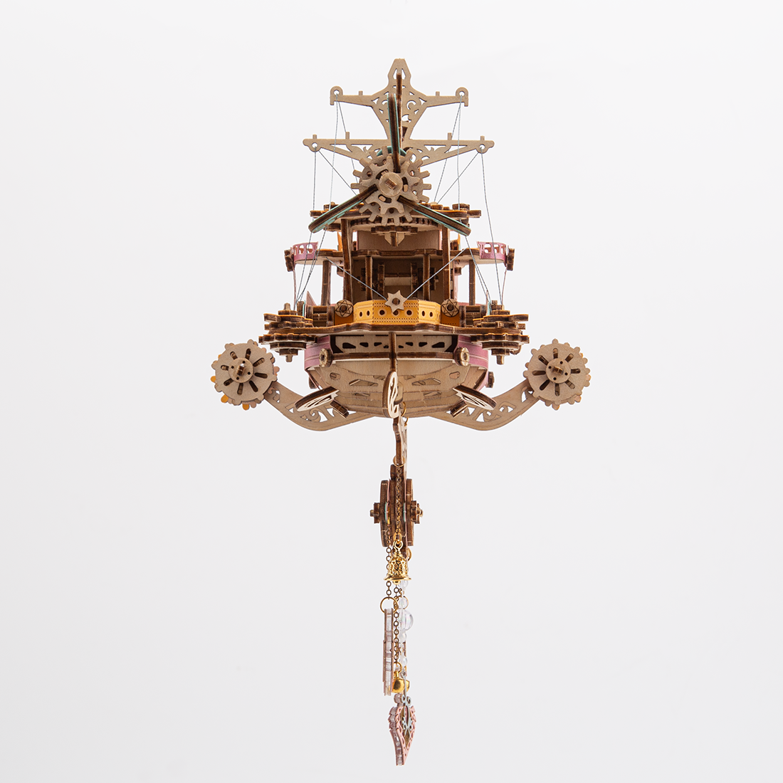 Steampunk Wooden Flyship DIY 3D Flyship Puzzle Model Exquisite Gift (Kit Version)