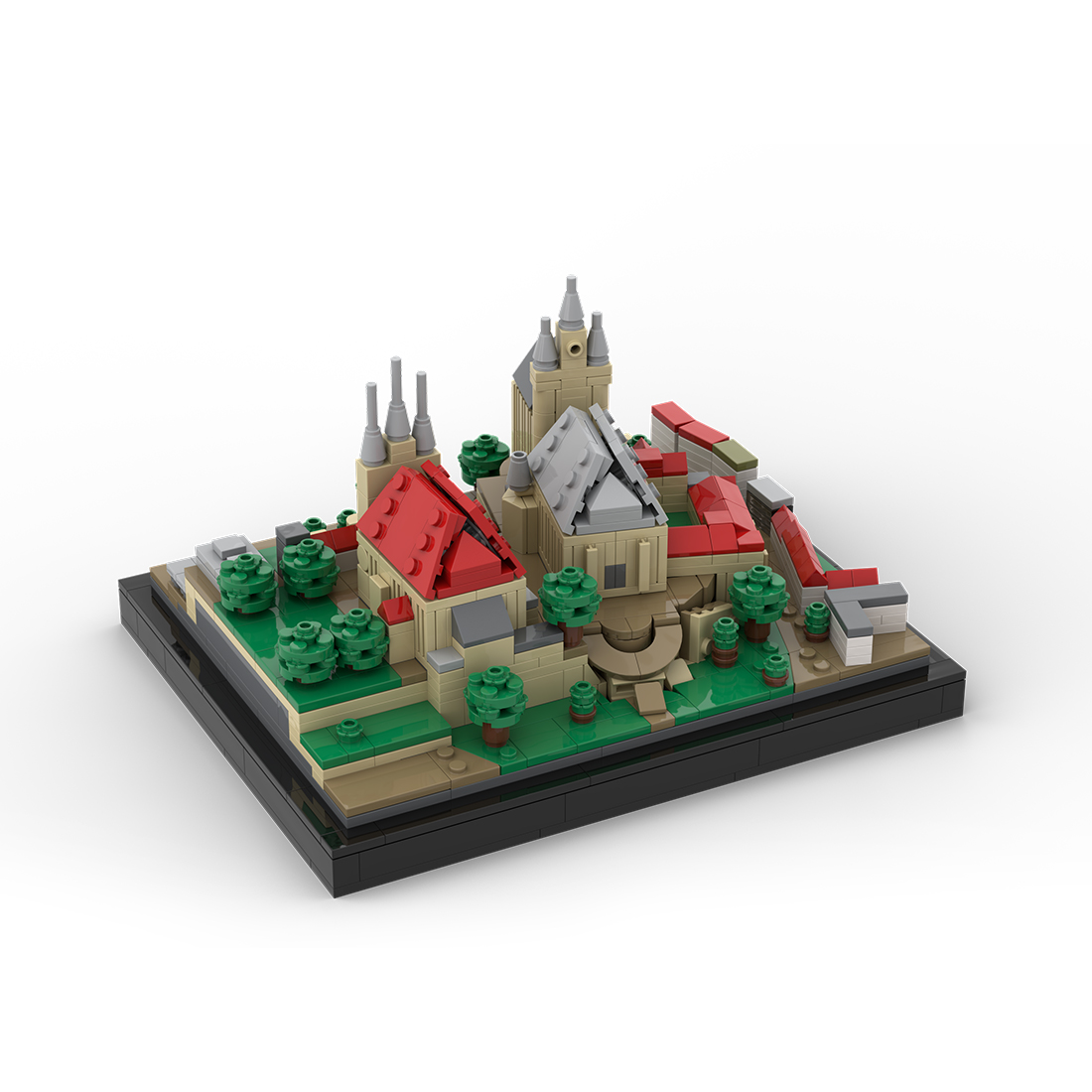 MOC-153457 Erfurt Cathedral Germany Street Scene Building Blocks Set (894PCS)