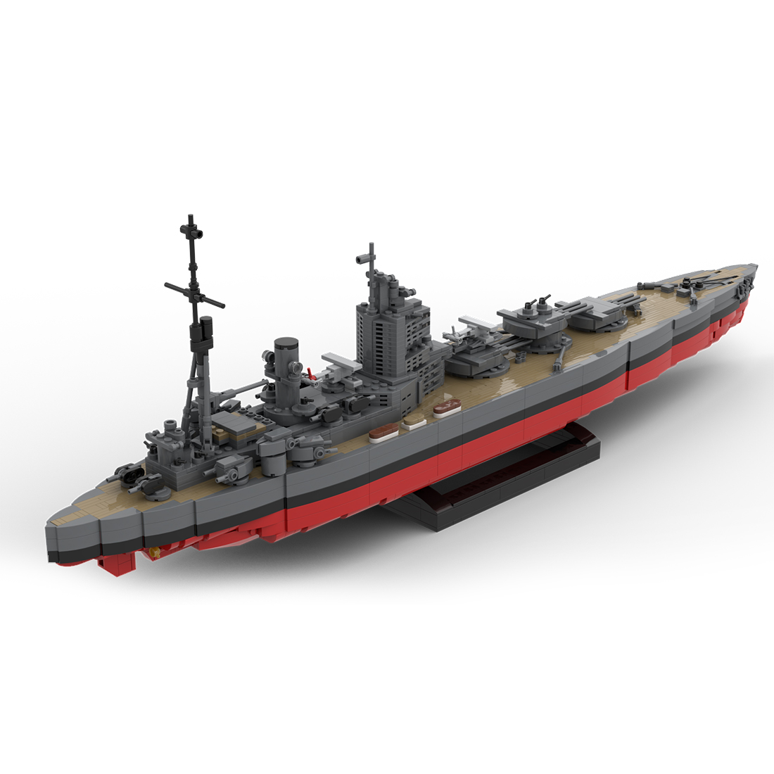 1/300 Scale Rodney Battleship of World War II British Military MOC DIY Assembly Set (2341PCS)