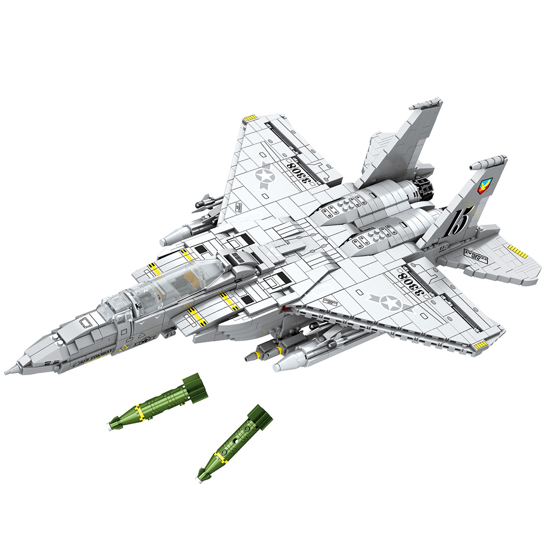 F-15E Eagle Fighter Jet Military MOC Model Building Blocks Set (2216PCS)