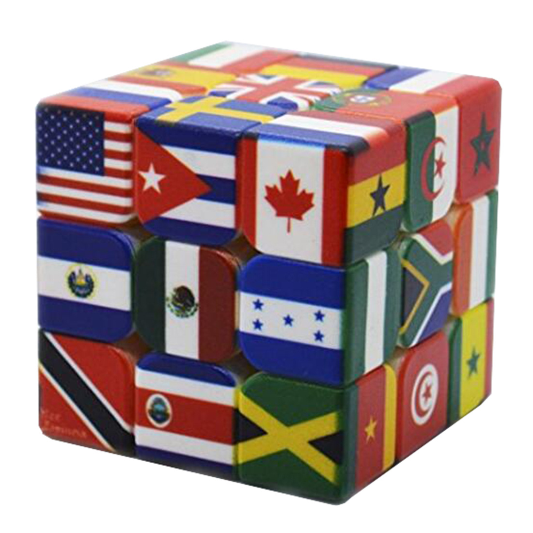 UV Printed 3x3 National Flag Magic Cube (Colorful)