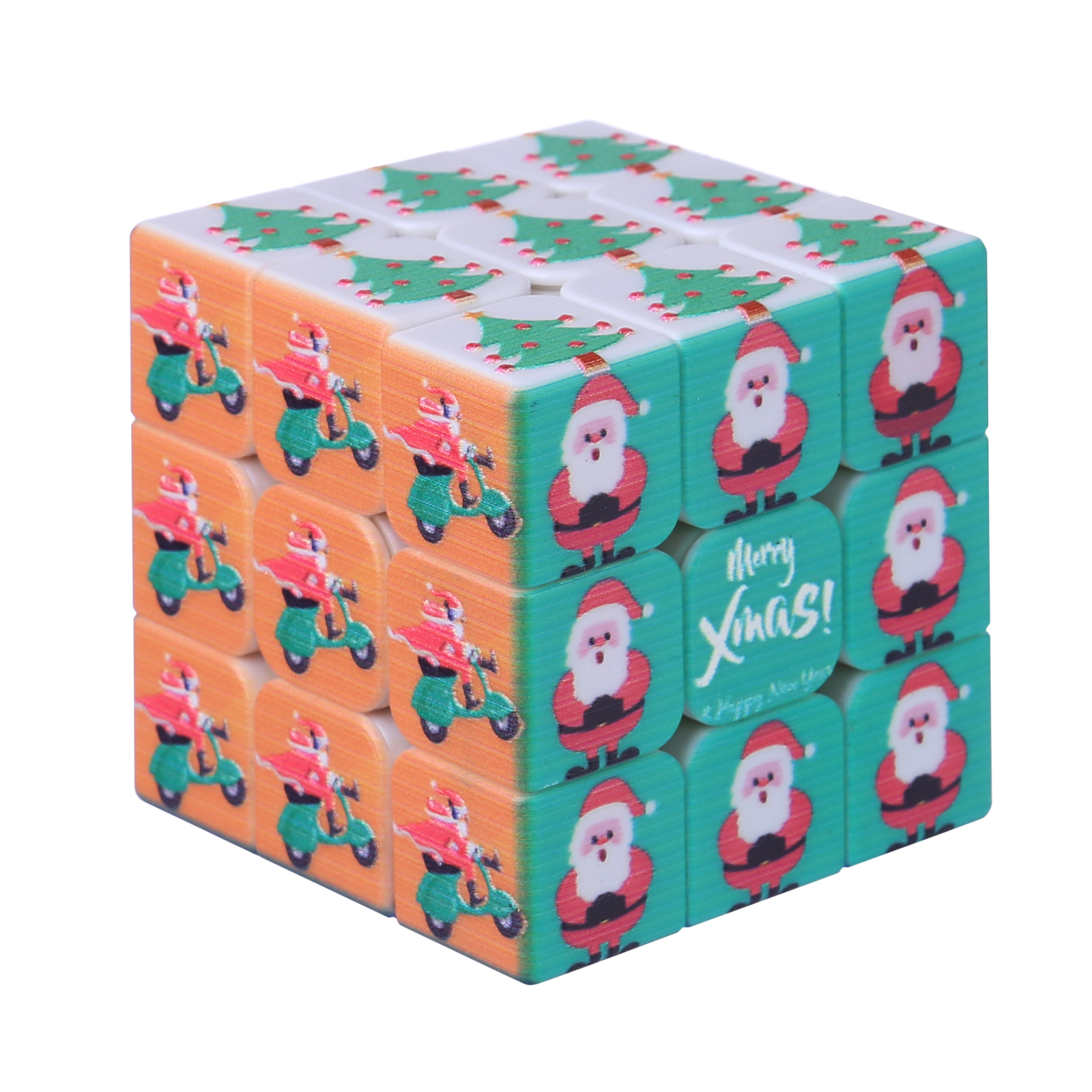 UV Printing 3x3 Christmas Embossed Pattern Magic Cube