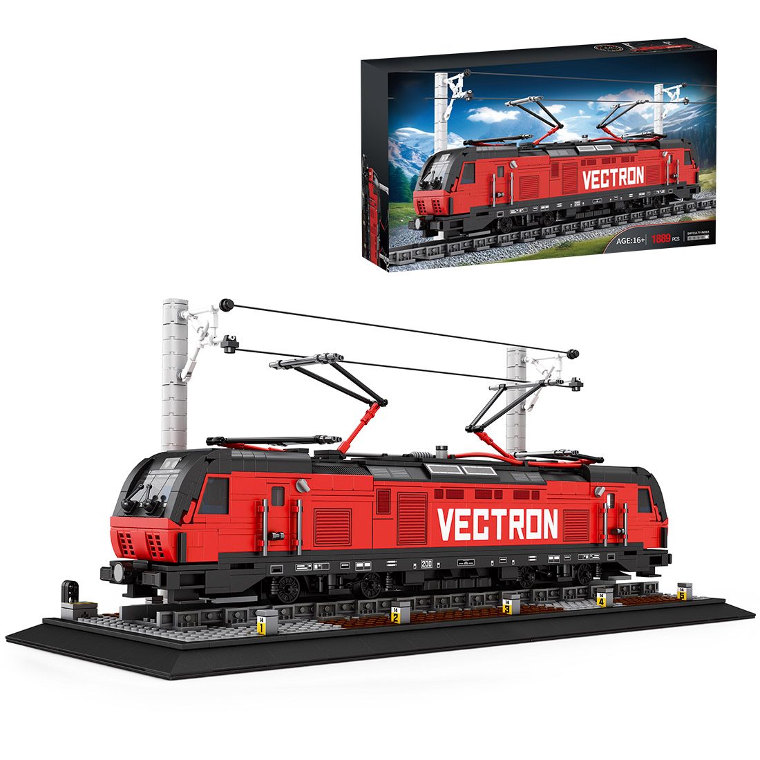 Taurus European Passenger Train Assembly Model Building Blocks Set (1939PCS)