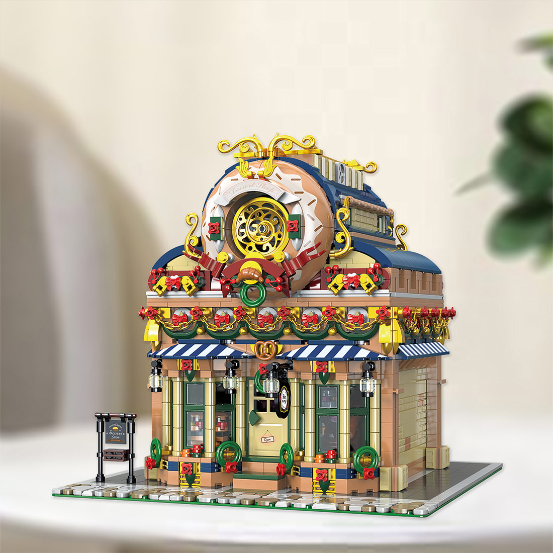 Doughnut Dessert Workshop Street Scene Assembly Toy Building Blocks Set (2657PCS)