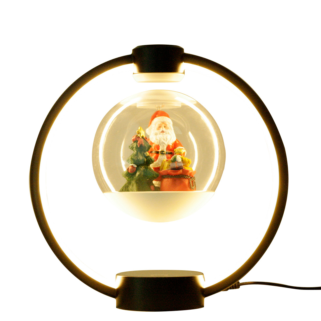 Magnetic Levitation Santa Claus Desk Lamp 360°Rotating with LED Light Creative Desk Lamp Unique Christmas Birthday Gift
