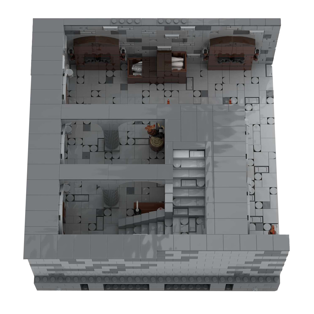 MOC-130513 F3 - Storage Room Building Blocks Set for MOC-131299 Complete Medieval Castle Model (1962PCS)