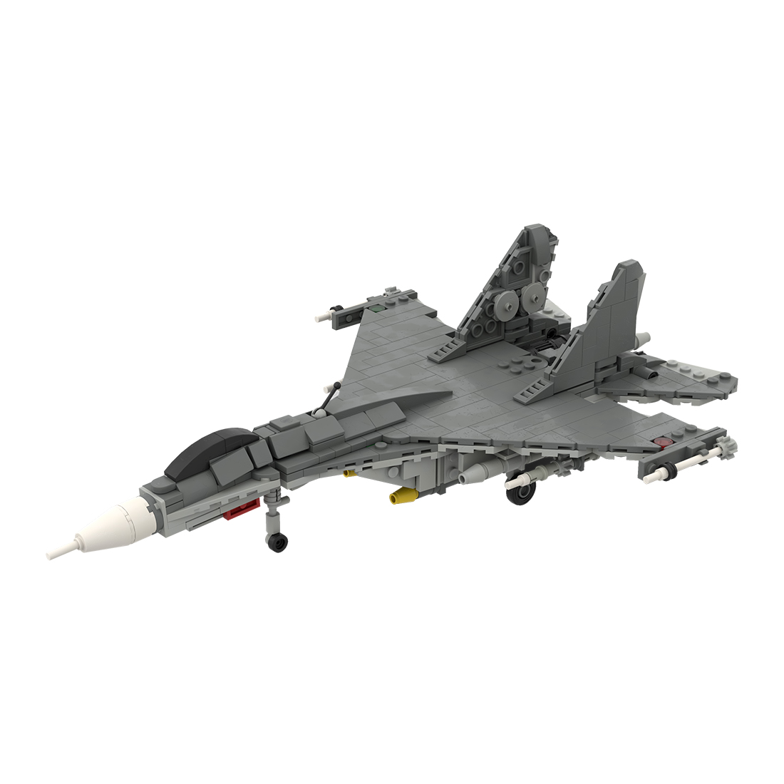 MOC-143096 SU-35 Military-theme Aircraft Model Building Blocks Set (433PCS)