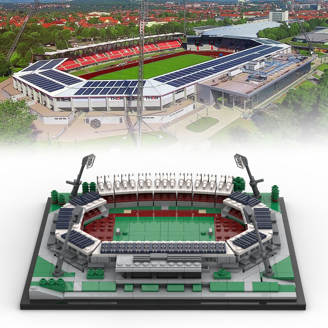 MOC-156618 Germany Steiger Forest Stadium Architecture DIY Assembly Toy Building Block Set (942PCS)