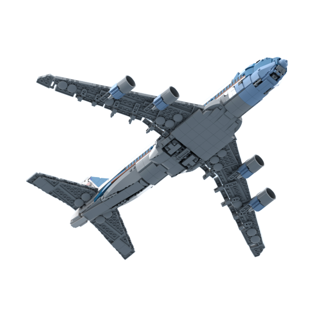 MOC-160923 Presidential Aircraft Model DIY Assembly Building Blocks Set (1282PCS)