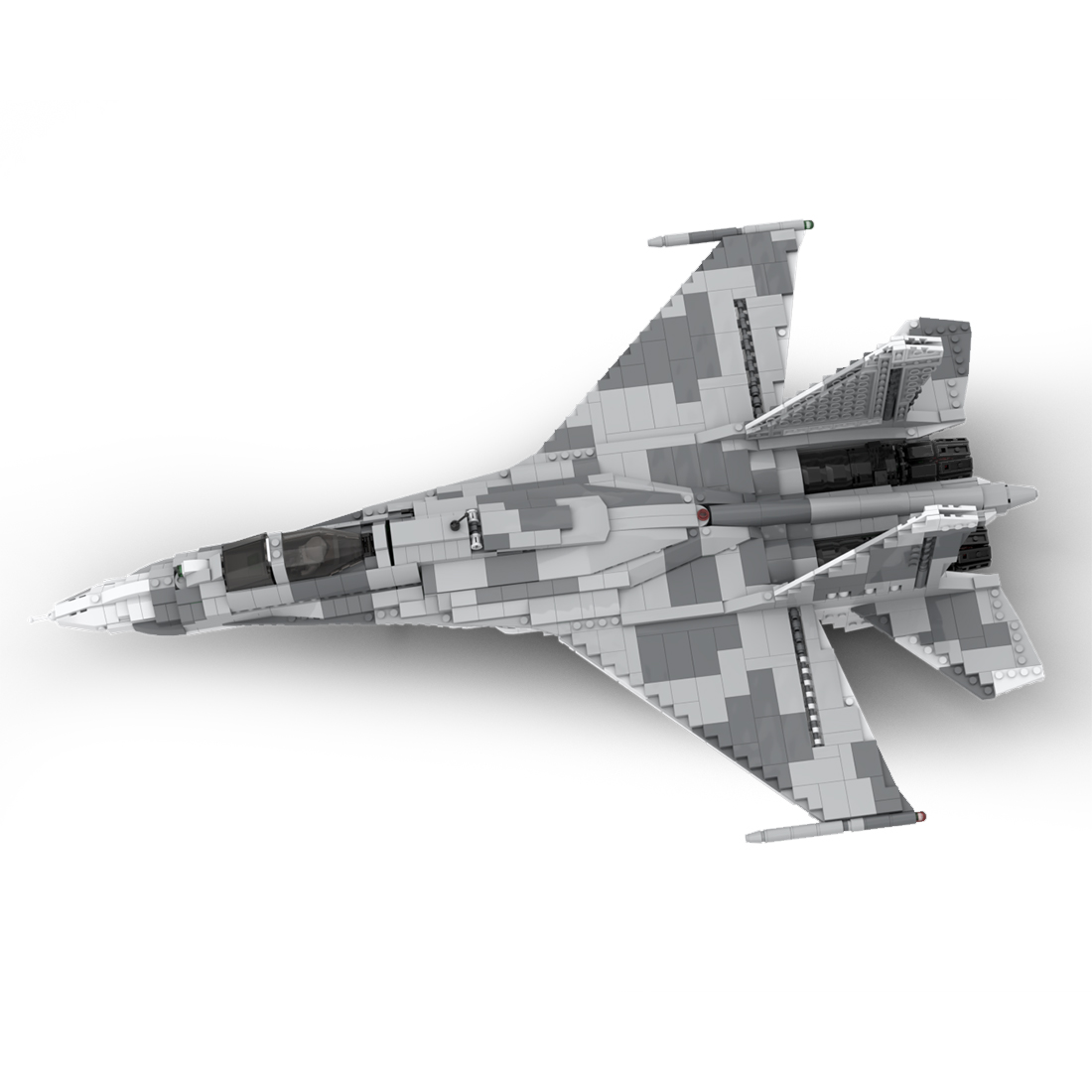 MOC-36720 Sukhoi SU-35 Flanker Model Military Theme Building Blocks Toys Set (1659PCS)