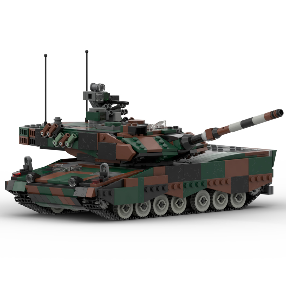 MOC-46894 Leopard 2 A7 MBT Model Military Theme Building Blocks Toys Set (1244PCS)