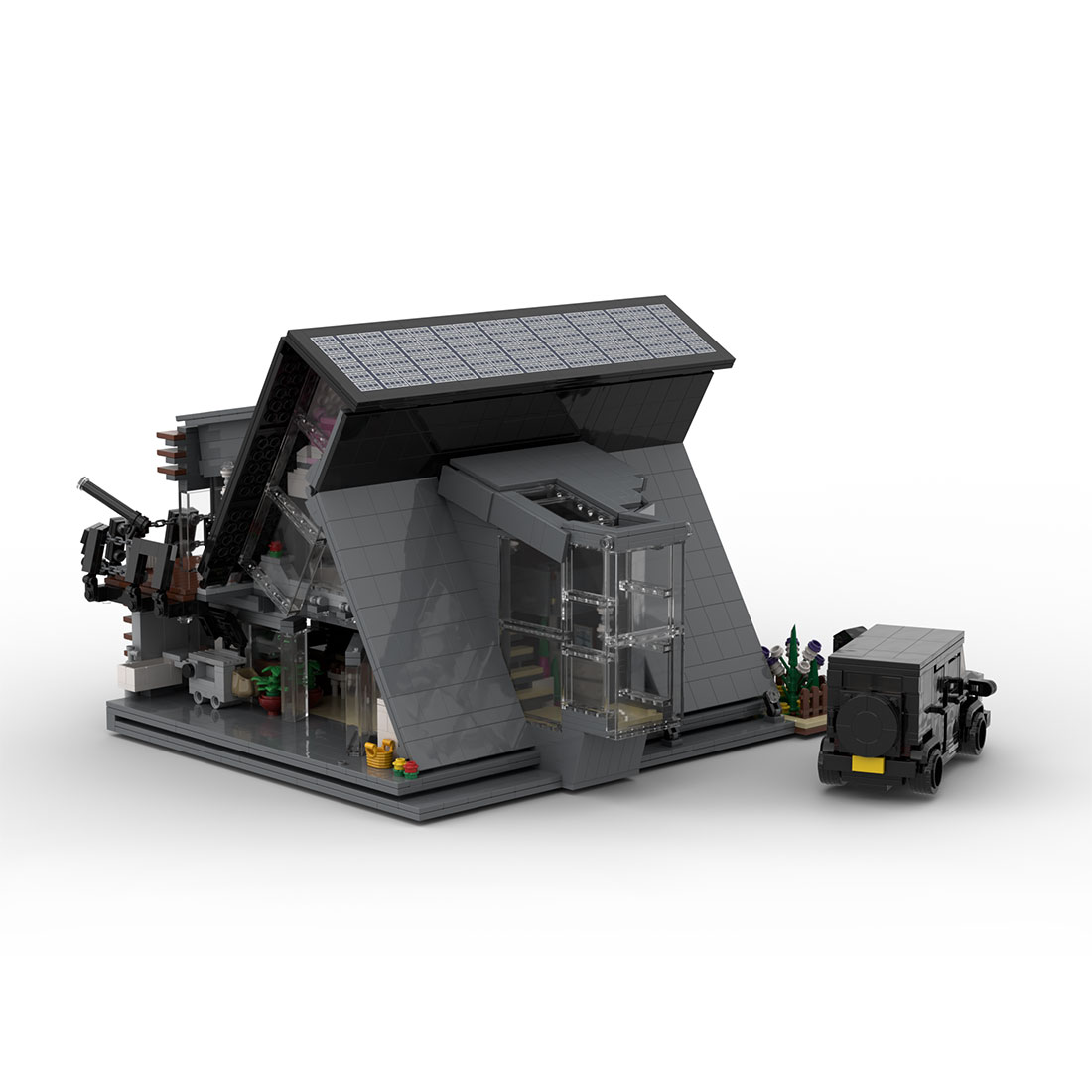 Modern Jungle Villa Street Scene Building Blocks Set (3700PCS)